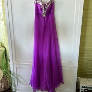 Size 2 jeweled Blush Prom dress.